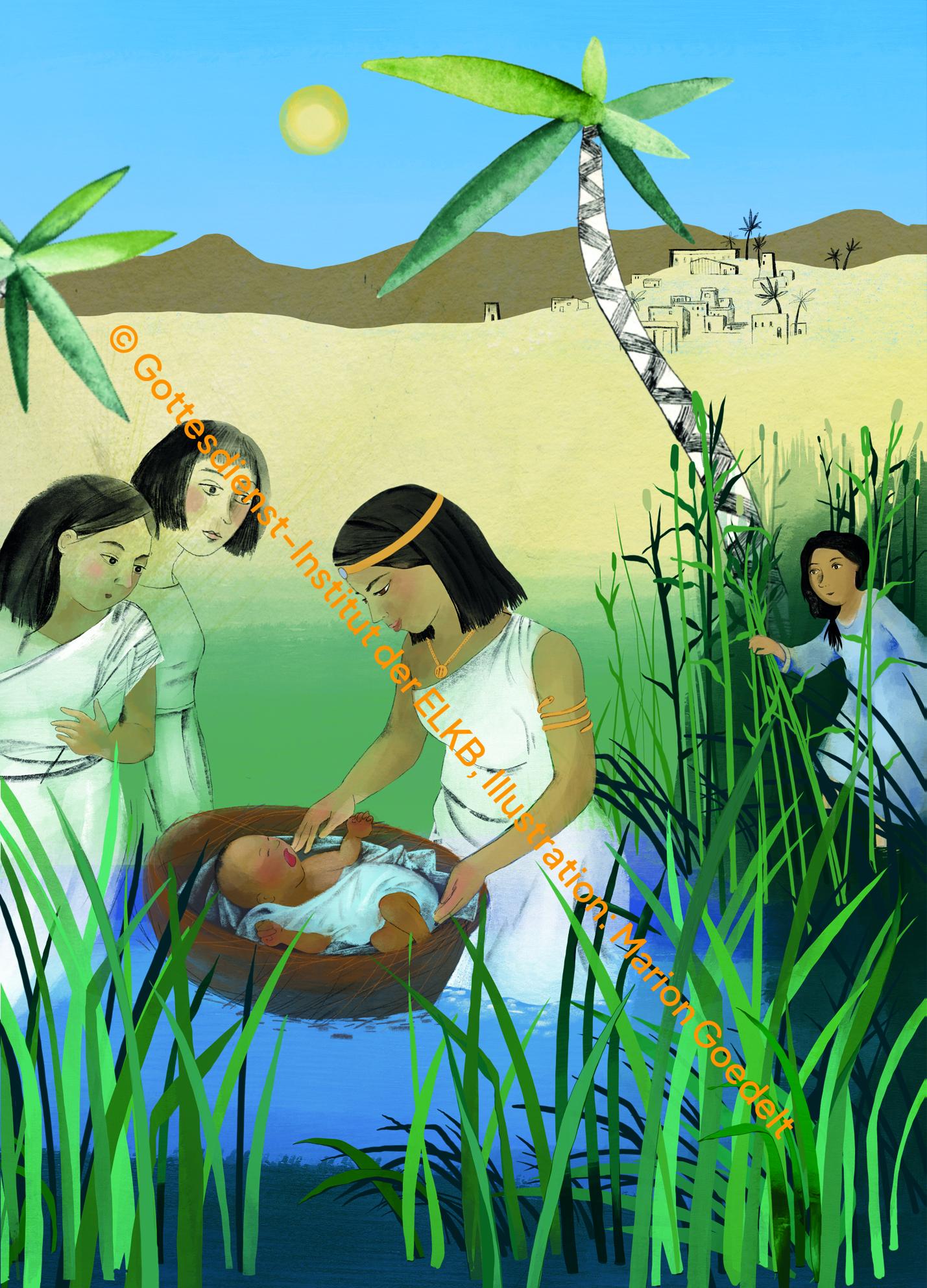 Mose wird gerettet Kinderkirchenlieder